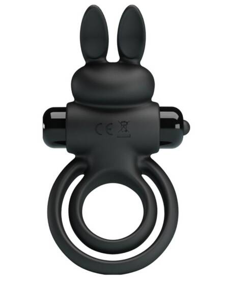 PRETTY LOVE - VIBRATOR III KANINCHENRING FÜR SCHWARZEN PENIS