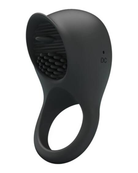 PRETTY LOVE - VIBRIERENDER PENISRING MIT SCHWARZER ZUNGE