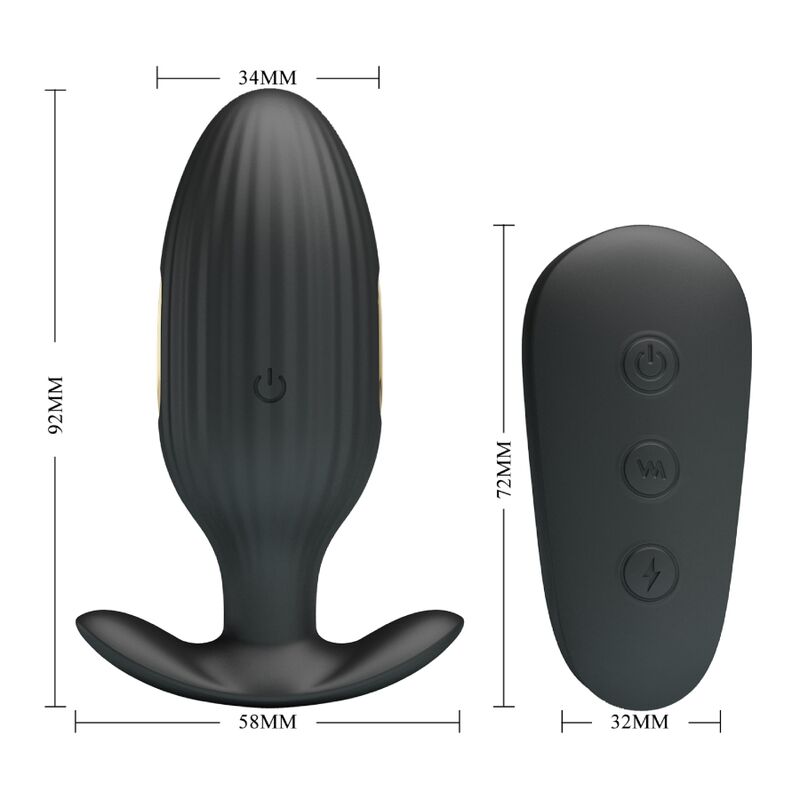 PRETTY LOVE - KELLY PLUG ANAL WIEDERAUFLADBARER VIBRATOR SCHWARZ – Bild 8