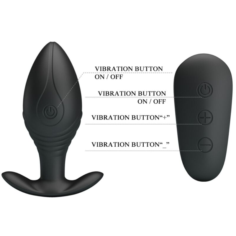 PRETTY LOVE - REGINA ANAL PLUG WIEDERAUFLADBARER VIBRATOR SCHWARZ – Bild 9