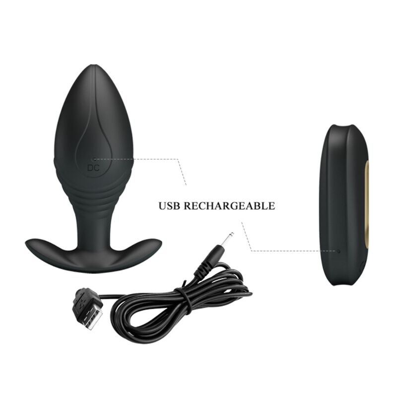PRETTY LOVE - REGINA ANAL PLUG WIEDERAUFLADBARER VIBRATOR SCHWARZ – Bild 10