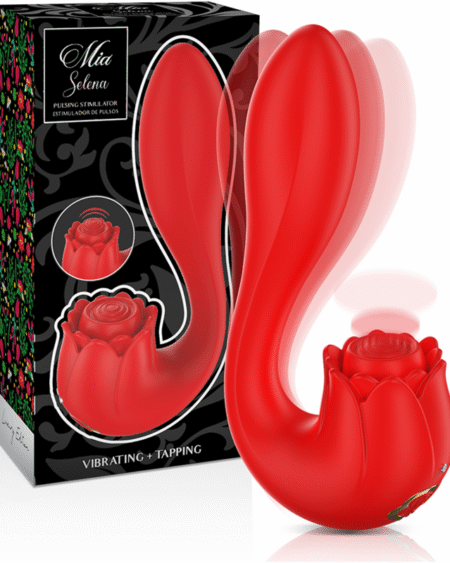 MIA - SELENA STIMULATOR VIBRIEREN + KLAPPEN ROT