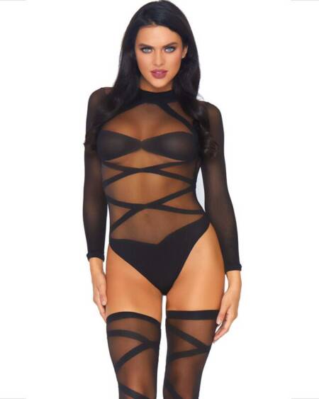 LEG AVENUE - 2-TEILIGES SET FÜR KöRPER UND OBERSCHENKEL