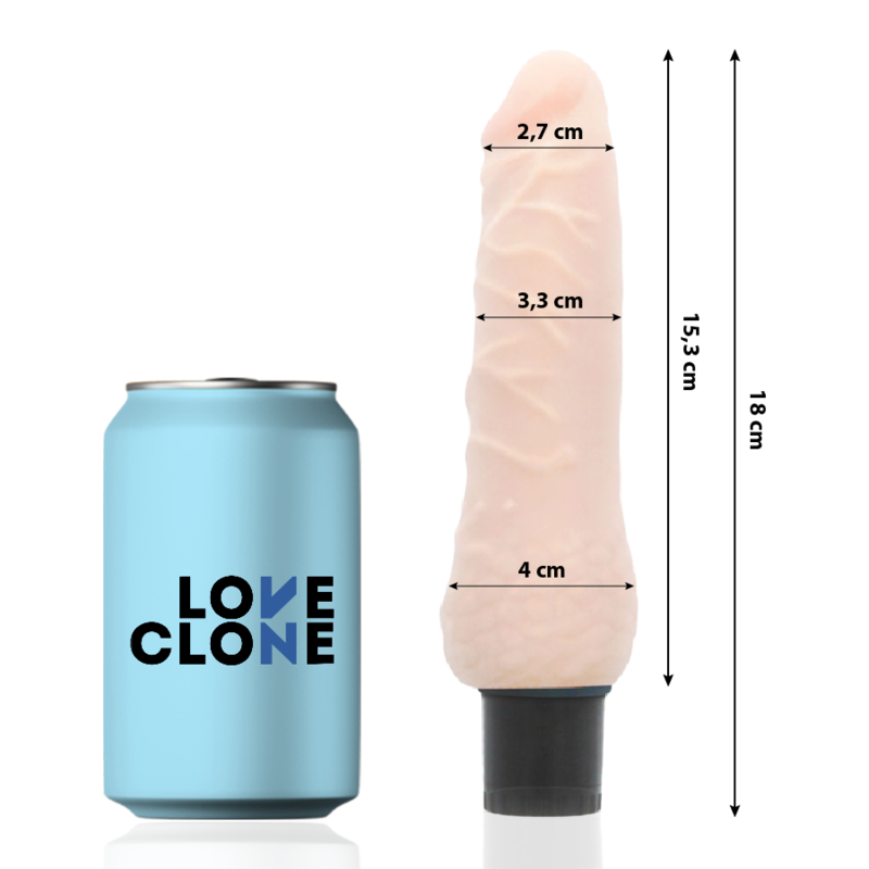 LOVECLONE - SVEN SELBSTSCHMIERENDER VIBRATOR 18.5 CM -O- 3.3 CM – Bild 2