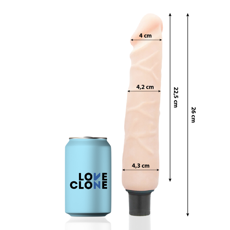 LOVECLONE - JANSEN SELBSTSCHMIERENDER VIBRATOR 26 CM -O- 4.2 CM – Bild 2