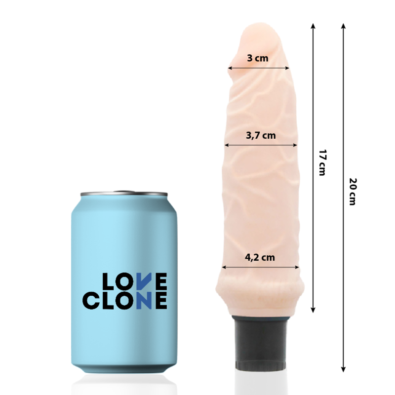LOVECLONE - IVAR SELBSTSCHMIERENDER VIBRATOR 20 CM -O- 3.7 CM – Bild 2