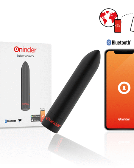ONINDER - BERLIN BULLET VIBRATOR SCHWARZ 9 MODI 8,5 X 2 CM - KOSTENLOSE APP