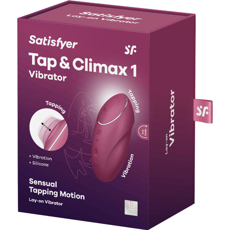 SATISFYER - TAP & CLIMAX 1 AUFLEGVIBRATOR ROT – Bild 6