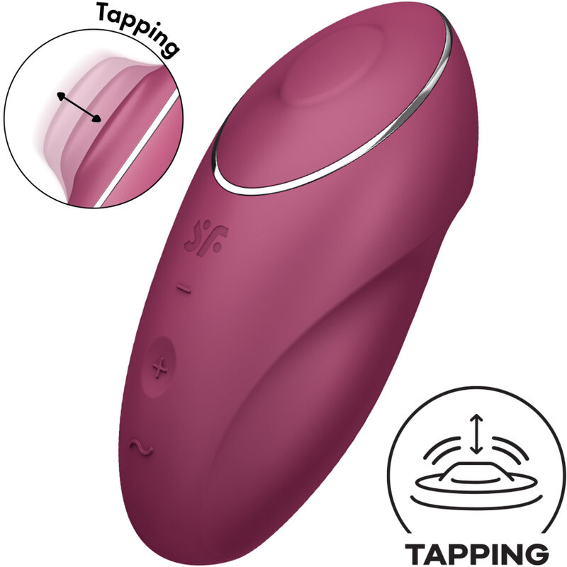 SATISFYER - TAP & CLIMAX 1 AUFLEGVIBRATOR ROT – Bild 4