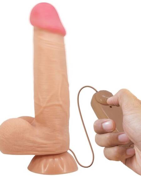 PRETTY LOVE - SLIDING SKIN SERIES REALISTISCHER DILDO MIT SLIDING SKIN FERNBEDIENUNG SAUGNAPFLEISCH 21,8 CM