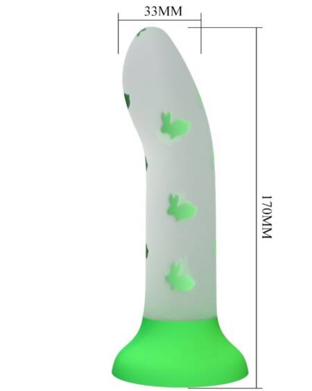 PRETTY LOVE - MAGISCHER NACHT-DILDO OHNE VIBRATION LEUCHTENDES GRÜN