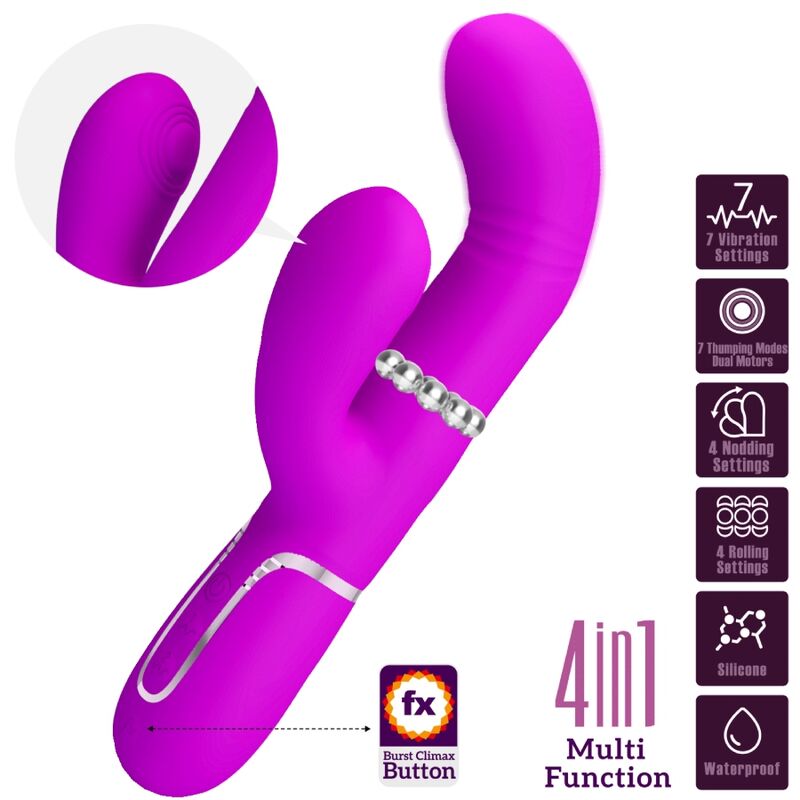 PRETTY LOVE - MULTIFUNKTIONS-G-SPOT-VIBRATOR FUCHSIA – Bild 3