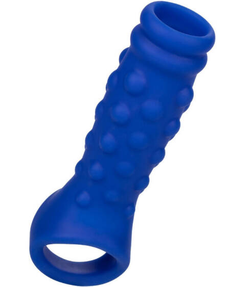 CALEXOTICS - ADMIRAL PENISABDECKUNG MIT PERLEN, FLÜSSIGES SILIKON BLAU