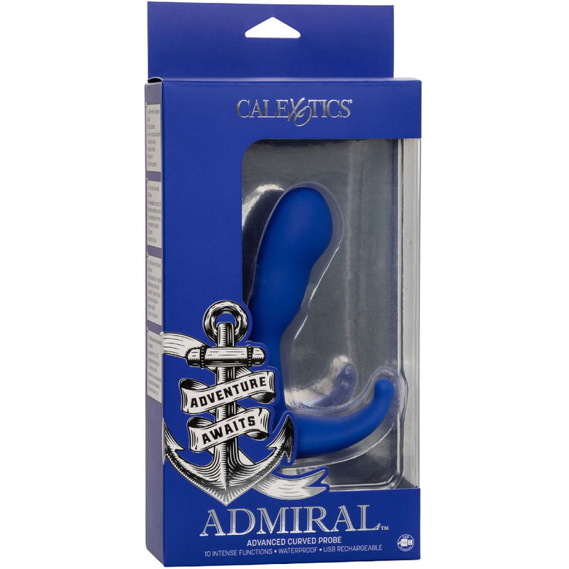CALEXOTICS - ADMIRAL GEBOGENER ANALSTIMULATOR & VIBRATOR BLAU – Bild 5