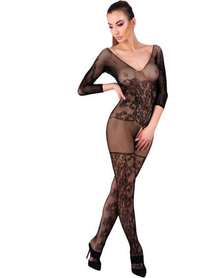 LIVCO CORSETTI FASHION - CELDON BODYSTOCKING MIT SCHRITTFREIEN SCHWARZ EINE GRÖSSE