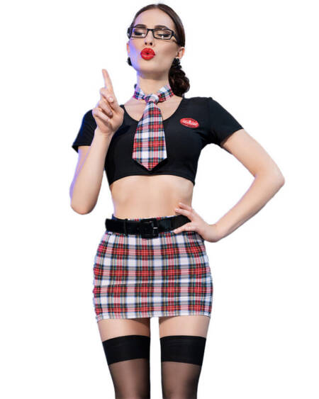 CHILIROSE - CR 4425 KOSTÜM SCHULMDCHEN SCHWARZ L/XL