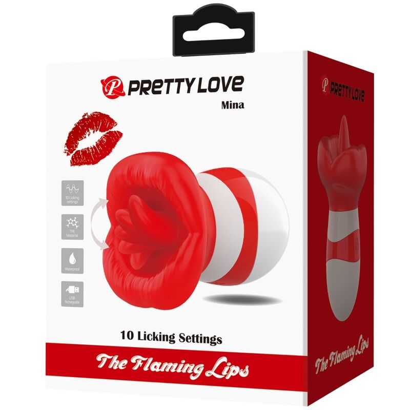 PRETTY LOVE - MINA ZUNGENSTIMULATOR HELLROT – Bild 8