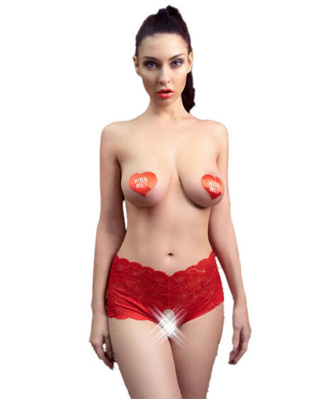 CHILIROSE - CR 4641 HÖSCHEN MIT OHNE OBERTEIL ROT L/XL