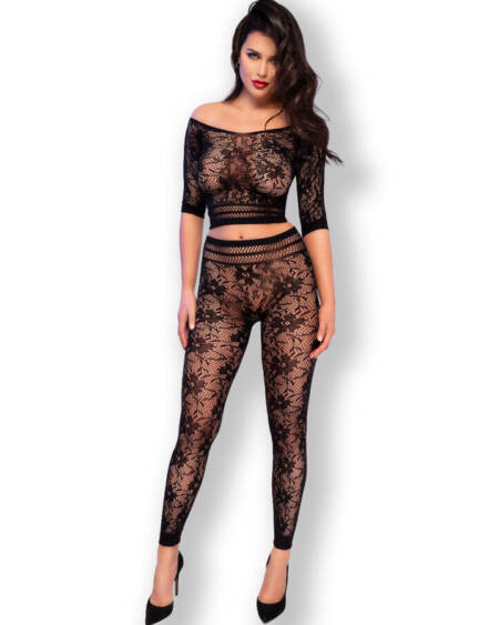CHILIROSE - CR 4661 TOP & LEGGINS SCHWARZ S/M