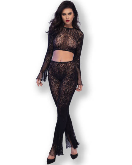 CHILIROSE - CR 4648 TOP & HOSE SCHWARZ S/L