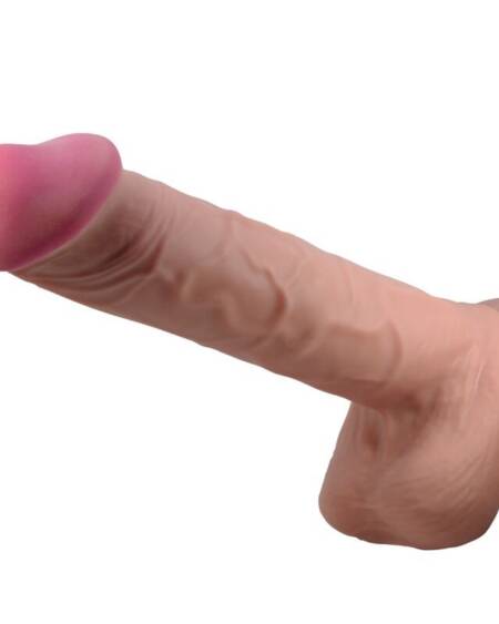 PRETTY LOVE - SLIDING SKIN SERIES REALISTISCHER DILDO MIT SLIDING SKIN SAUGNAPF BRAUN 26 CM