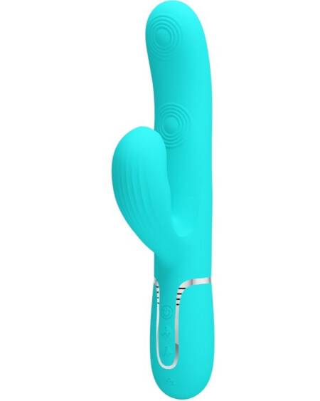 PRETTY LOVE - PERLITA MULTIFUNKTIONS-3-IN-1-G-PUNKT-VIBRATOR AQUA GRÜN