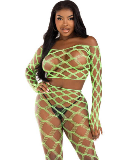 LEG AVENUE - TOP & LEGGINS HARDCORE GRÜN