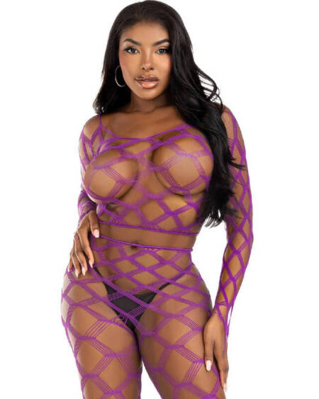 LEG AVENUE - TOP & LEGGINS HARDCORE VIOLETT