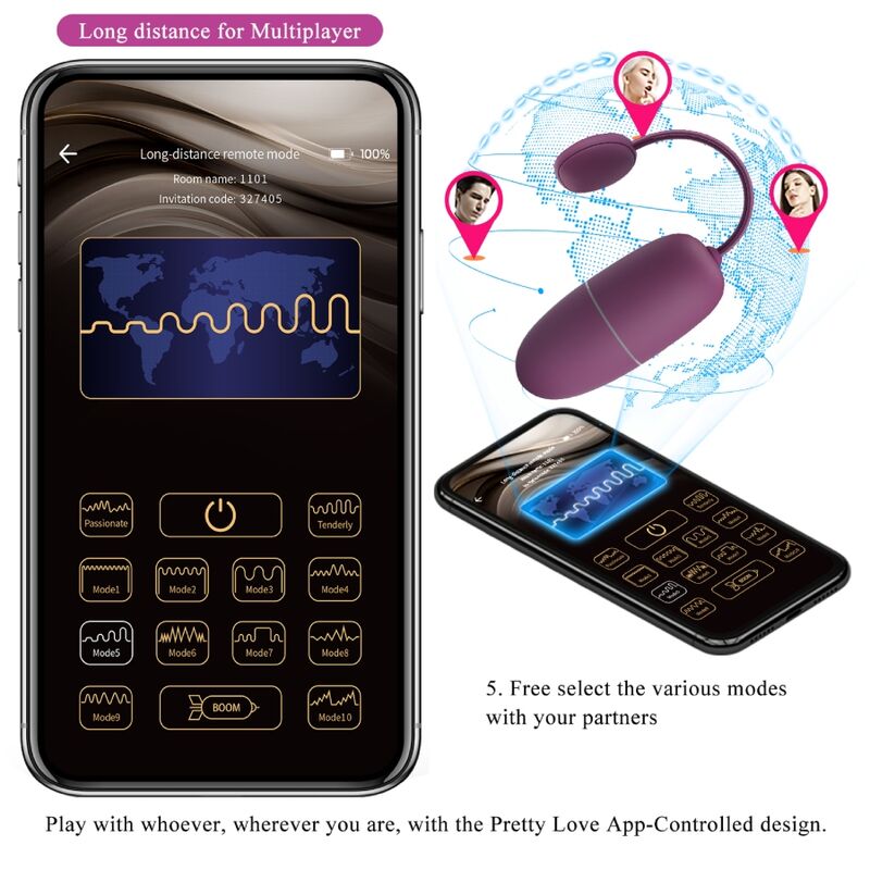 PRETTY LOVE - NYMPH VIBRIERENDES EI APP-GESTEUERT LILA – Bild 15