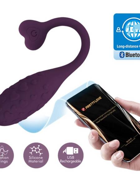 PRETTY LOVE - FISHERMAN APP-GESTEUERTES VIBRIERENDES EI LILA