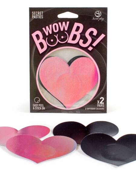 SECRET PLAY - WOW TITTEN! BRUSTWARZENABDECKUNGEN MIT HERZMOTIV