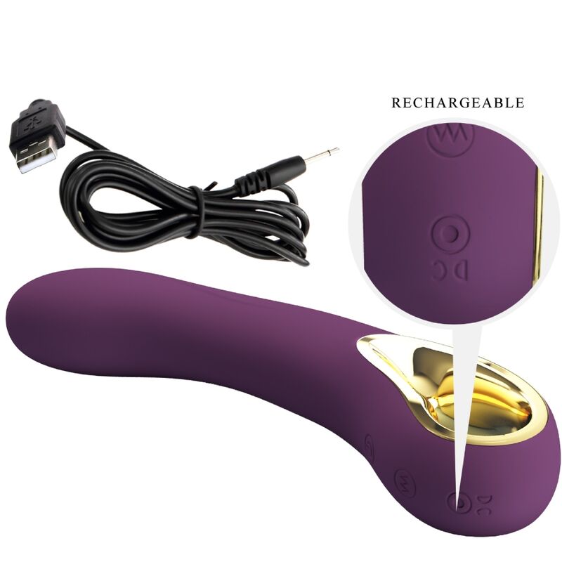 PRETTY LOVE - ETHAN WIEDERAUFLADBARER VIBRATOR LILA – Bild 5