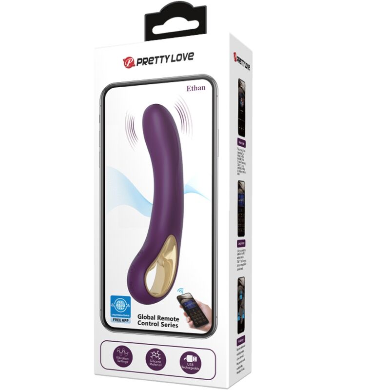 PRETTY LOVE - ETHAN WIEDERAUFLADBARER VIBRATOR LILA – Bild 17