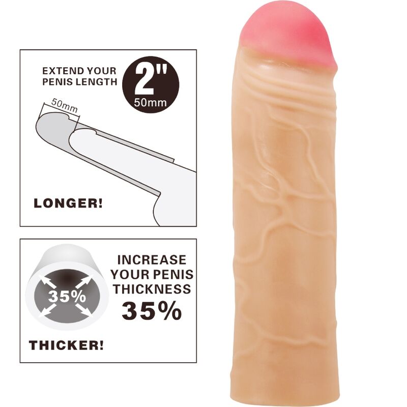 PRETTY LOVE - CHANE PENIS EXTENDER COVER FLEISCH – Bild 5