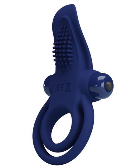PRETTY LOVE - BRONSON DOPPELRING MIT VIBRATION BLAU
