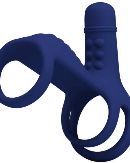 PRETTY LOVE - ELISH VIBRATIONSRING MIT VERLNGERUNG BLAU