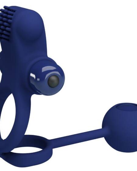 PRETTY LOVE - REMINGTON DOPPELVIBRATIONSRING MIT STECKER BLAU