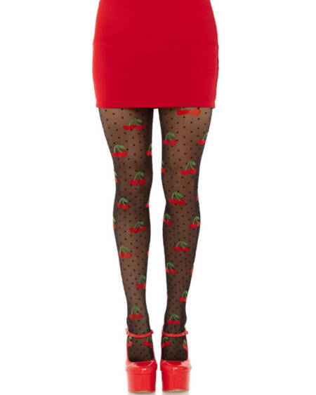 LEG AVENUE - SCHWARZE KIRSCHMUTZFÄNGE STRÜMPFE