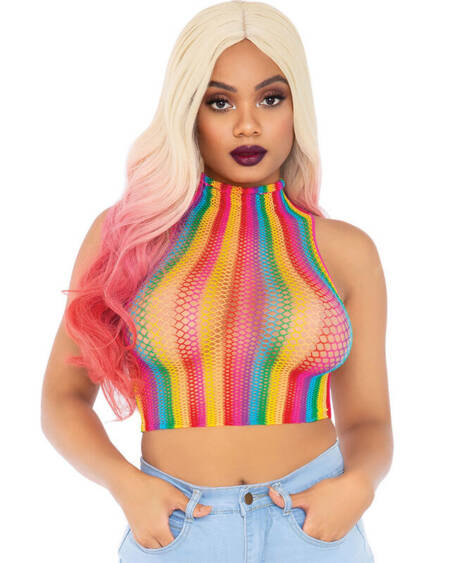 LEG AVENUE - MEHRFARBIGE NETZKAPPE