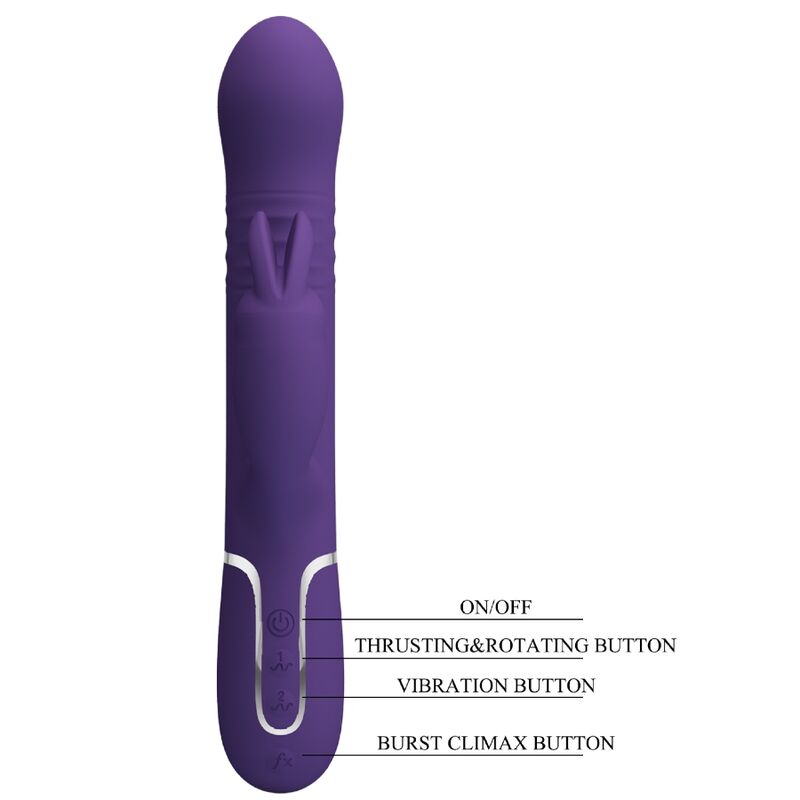 PRETTY LOVE - COALE RABBIT VIBRATOR 4 IN 1 LILA – Bild 8