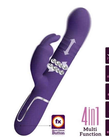 PRETTY LOVE - COALE RABBIT VIBRATOR 4 IN 1 LILA
