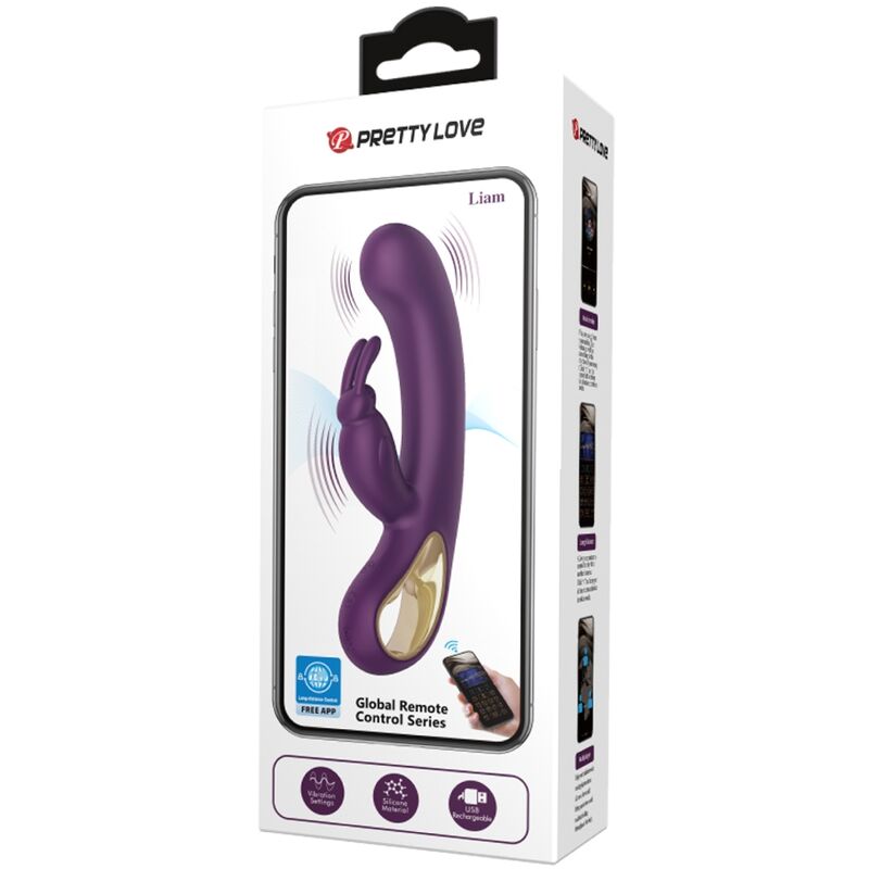 PRETTY LOVE - LIAM KANINCHEN VIBRATOR UND G-PUNKT-STIMULATOR LILA – Bild 4