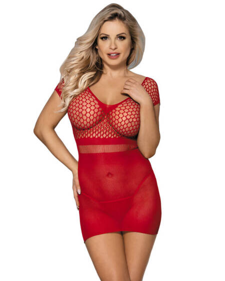 SUBBLIME - 951924 KURZES ROTES HKELKLEID MIT GRILL EINE GRÖSSE