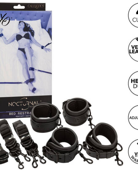 CALEXOTICS - NOCTURNAL BETTFESSELN LEDER VERSTELLBAR SCHWARZ