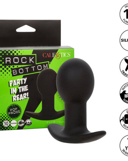 CALEXOTICS - ROCK BOTTOM ANAL PLUG 10 VIBRATIONEN SILIKON SCHWARZ