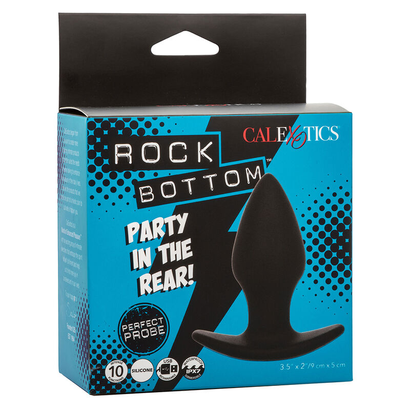 CALEXOTICS - ROCK BOTTOM PERFECT ANAL PLUG 10 VIBRATIONEN SILIKON SCHWARZ – Bild 10