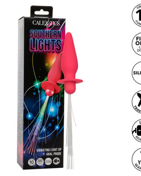 CALEXOTICS - SOUTHERN LIGHTS LIGHT UP LEUCHTENDE ANALSTECKER 10 VIBRATIONEN SILIKON ROSA