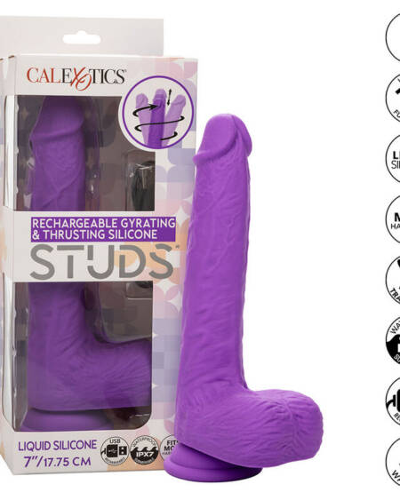 CALEXOTICS - STUDS WIEDERAUFLADBARER UND ROTIERENDER VIBRATOR 10 VIBRATIONEN LILA