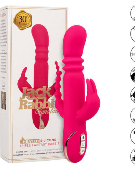 CALEXOTICS - JACK FANTASY DREIFACH BEHEIZTER VIBRATOR RABBIT ROSA