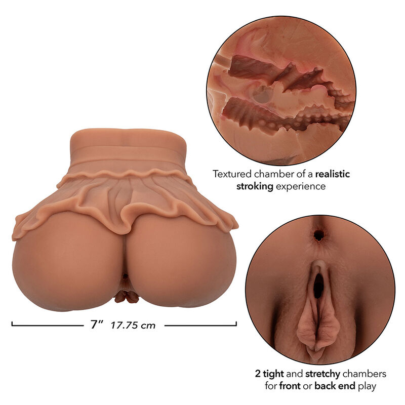 CALEXOTICS - THE HOMECOMING QUEEN DOPPELT REALISTISCHER MASTURBATOR KARAMELL – Bild 7